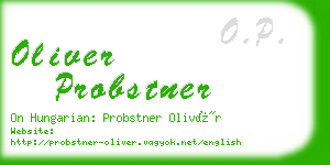 oliver probstner business card